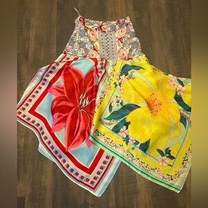 NWT Farm Rio handkerchief skirt